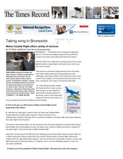 Taking wing in Brunswick | www.timesrecord.com | The Times Record
