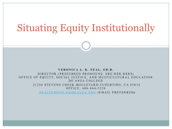 An Equity Framework and Lens