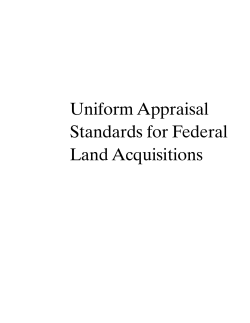 Uniform Appraisal Standards for Federal Land Acquisitions
