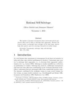 Rational Self%Sabotage