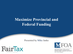 Maximize Provincial and Federal Funding