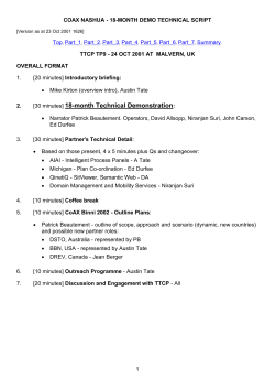 Demonstration Script