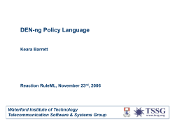 November 23rd, 2006 Policy Rule Contd&hellip;