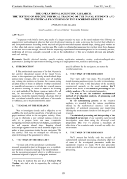 Constanta Maritime University Annals Year XII, Vol.15 THE