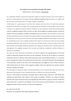 An analysis of tax competition through VAR models