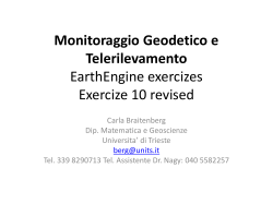 Monitoraggio Geodetico e Telerilevamento EarthEngine exercizes