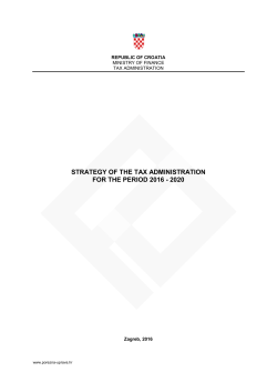 strategy of the tax administration for the period