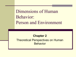 Dimensions of Human Behavior: Person and Environment