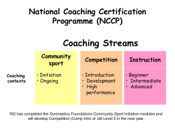 National Coaching Certification Programme (NCCP)