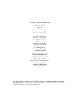 2003 The Georgia Cognitive Skills Experiment Outcome Evaluation