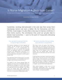 Is Nurse Migration A Zero-Sum Game?