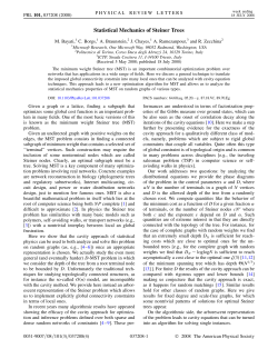 Statistical Mechanics of Steiner Trees