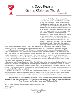 November 2014 Newsletter