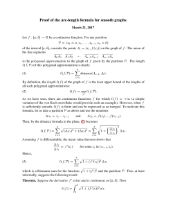 Proof of the arc-length formula for smooth graphs