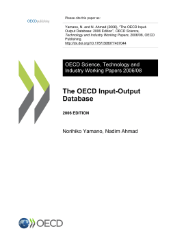 The OECD Input-Output Database