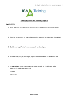 ISA Dinghy Instructor Pre Entry Paper 2 SAIL THEORY