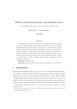 Market competition and firms`specialization choices