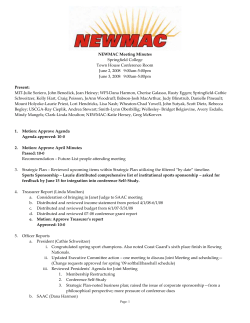 NEWMAC Meeting Agenda -