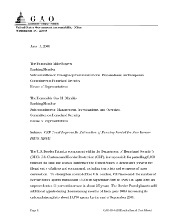 GAO-09-542R CBP Could Improve Its Estimation of Funding