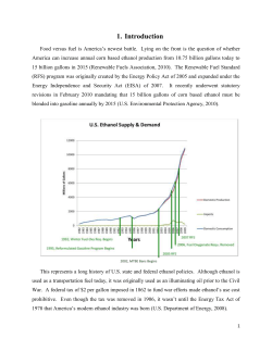Introduction Food versus fuel is America`s newest battle. Lying on