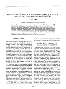 independent schools in singapore: implications for