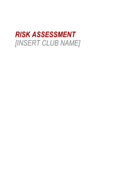 Risk Assessment - Boccia England
