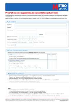 Proof of income supporting documentation