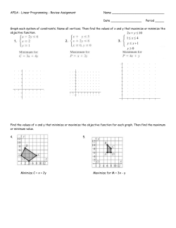 AFDA - Linear Programming