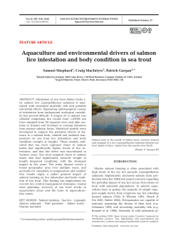 Aquaculture and environmental drivers of salmon