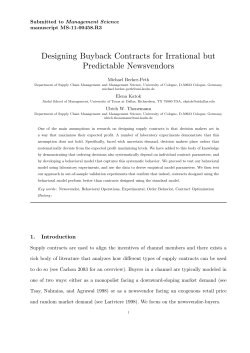 Designing Buyback Contracts for Irrational but Predictable