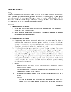 Move Out Procedure - Viridian Management