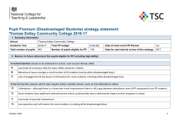 PP Strategy statement complete example for secondary schools
