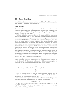 3.3 Card Shuffling