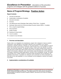 Name of Program/Strategy: Positive Action