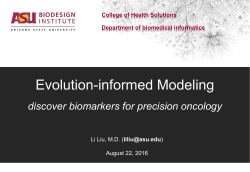 Cancer Biomarker Discovery Department of