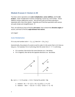 The Angle Between Two Vectors