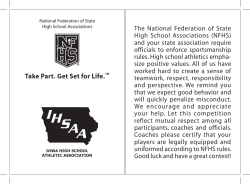 Take Part. Get Set for Life.TM - Iowa High School Athletic Association