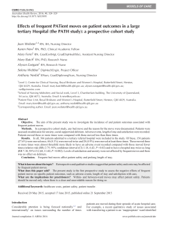 Effects of frequent PATient moves on patient