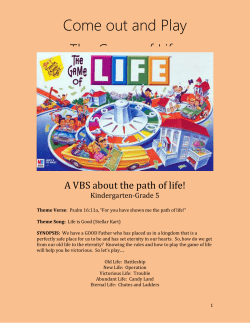The Game of Life - Salt and Light Ministries