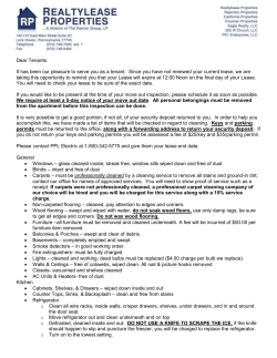 Move Out Letter - RealtyLease Properties