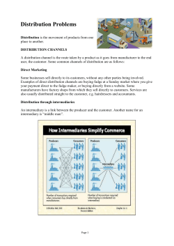 distribution channels - Secondary Social Science Wikispace