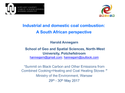 Industrial and domestic coal combustion: A South African perspective
