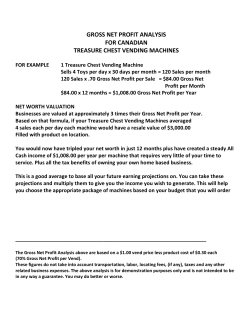 gross net profit analysis for canadian treasure chest