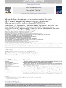 Safety and efficacy of single-agent bevacizumab