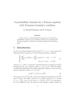 A probabilistic formula for a Poisson equation with Neumann