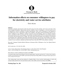 Information effects on consumer willingness to pay for