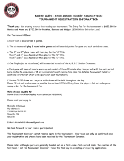 NGSMHA Tournament Information and Application