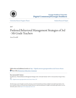Preferred Behavioral Management Strategies of 3rd