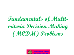 (MADM) Problem International Islamic University Malaysia