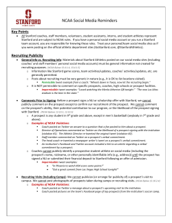 NCAA Social Media Reminders